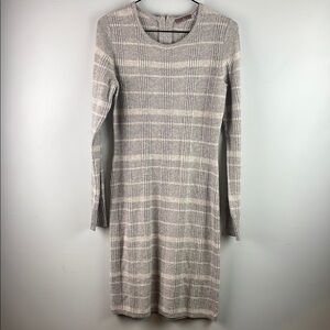 Cullen 100% Cashmere Plaid Knit Gray Dress Size XS